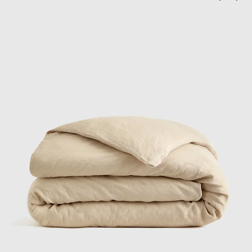 Quince European Linen Duvet Cover Full/Queen Oat NWOT
